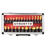 UTRUSTTO Router Bits 25 Pieces, 1/4