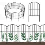 OUSHENG Decorative Garden Fence 25 Panels, Total 27ft (L) x 24in (H) Rustproof Metal Wire Fencing Border Animal Barrier, Flower Edging for Landscape Patio Yard Outdoor, Arched