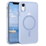 BENTOBEN Case for iPhone XR Case, [Compatible with MagSafe] Slim Translucent Matte Magnetic Shockproof Protective Anti Slip Women Men Cover Case for iPhone XR 6.1", Light Blue