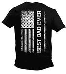 Father's Day American Flag Men's T-Shirt - Black - Large