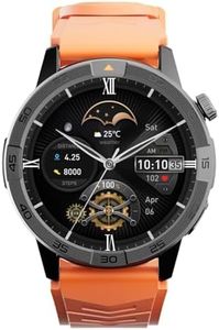 AGM Rugged Smart Watch for Men and Women, AMOLED Gorilla Glass, Bluetooth Calling, Precise Health & Fitness Tracking, GPS/Gyroscope, Compatible with Android & iOS, 5 ATM & IP69 Tactical Watch, 2 Bands