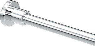 Gatco 829C Modern Minimalist Straight Shower Rod Set, 60 Inch, Chrome