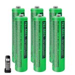 6Pack BK-40AAABU Ni-MH AAA Rechargeable Batteries 400mah 1.2V AAA Ni-MH Rechargeable Batteries for Panasonic Cordless Phones, Remote Controls, Electronics