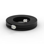 Phone Line Cord 50 Feet - Modular Telephone Extension Cord 50 Feet - 2 Conductor (2 pin, 1 line) Cable - Works Great with FAX, AIO, and Other Machines - Black