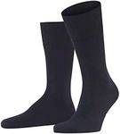 FALKE Men's Airport Wool Dress Socks, Blue (Dark Navy 6370), 14-15, 1 Pair