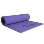 Floga BALANCE PRO Eco-Friendly 6mm TPE Yoga Mat - Non-Slip Lightweight and Stylish Exercise mat for Home Workouts, Gym, Pilates and Outdoor Workouts for Men & Women, Purple Yoga Mat