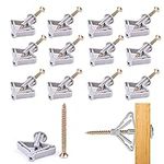 100 Pcs Plasterboard Wall Plugs and Screws Plasterboard Wall Plugs Expansion Tube Plastic Anchors Aircraft Butterfly Type Heavy Plasterboard Cavity Wall Fixings for TV Wall (50Anchor + 50Screw)