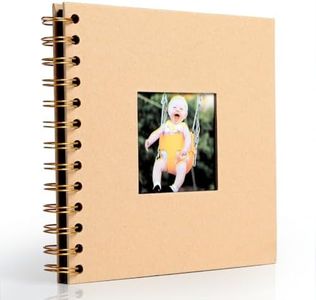 Romon Album Fotos Para Pegar y Escribir, 17x17cm Scrapbook Album de Papel Kraft, 20 Hojas/40 Páginas Album Scrapbooking, DIY Albumes de Fotos para Boda Cumpleaños Aniversario, Original Regalos