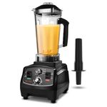 WantJoin Professional Blender for Shakes and Smoothies - 1800W High-Power Countertop Blender for Food and Fruit Mixing with Built-in Timer, 74Oz Capacity for Crushing Ice and Frozen(Black)-Canadian Version