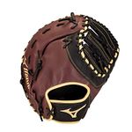 Mizuno 312881.R918.09.1250 Mvp Prime Baseball First Base Mitt 12.5" Right Hand: Black Cherry (R918) 12 1/2 (1250)