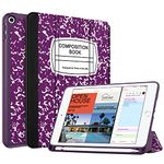 Fintie Case with Pencil Holder for iPad Mini 5 2019 - [SlimShell] Lightweight Soft TPU Back Protective Smart Stand Cover with Auto Wake/Sleep for iPad Mini 5th Generation 7.9", Composition Purple