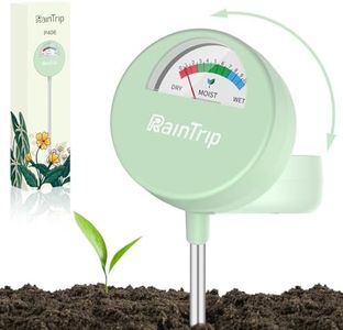 Raintrip Soil Moisture Meter,Moisture Meter for Plants，Plant Water Meter,Great for Garden, Lawn, Farm, Indoor & Outdoor Use (No Battery Required)