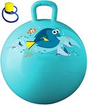 PARVY Hopper Ball Hop Hopping Ball Inflatable Bouncer Hoppity Hop Jumping Ball Children Yoga Outdoor Game Hopper Jump N Bounce Retro Ball Handle Ride-on Toy-Bouncy Kids (1Pcs) (Multicolor)