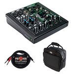 Mackie ProFX6v3 6-Channel Sound Reinforcement Mixer with Built-In FX, Gator Cases G-MIXERBAG-1212 Mixer Bag & Stereo Cable 10' Bundle