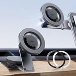 ESR for MagSafe Car Mount, Foldable Dashboard/Tesla Touchscreen Magnetic Car Phone Holder, Cell Phone Holder Mount with 2 Metal Rings for iPhone Air 17e 17 16 15 14, Samsung, Pixel 10, All Smartphones