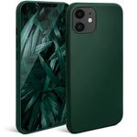 Moozy Minimalist Series Silicone Case for iPhone 11, Midnight Green - Matte Finish Lightweight Mobile Phone Case Ultra Slim Soft Protective TPU Cover with Matte Surface