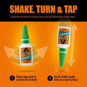 Gorilla Super Glue Gel XL 25g – Fast-Setting, All Purpose, Thicker Formula