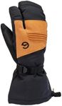 Gordini Men's Gore-Tex Storm 3-Finger Glove, Black/Tan, Large