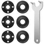 SANZHENG 5" 5/8-11 Angle Grinder Flange Nut Wrench Kit Includes 6 Pcs Flange Nuts and 1Pcs Flange Wrench Compatible with Dewalt Milwaukee 193465-4 Bosch Black Decker Ryobi Makita