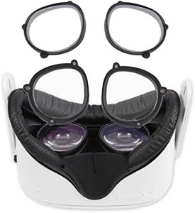 OOAVR Anti-Blue Light Glasses for Oculus Quest 2 Come with a Magnetic Alloy Frame and Anti-Blue Light Lens Accessories That Supports Changing Lenses to Accommodate Your Nearsightedness (Black)