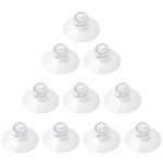 10 Pieces 30mm Small Suction Cups Clear Thick Without Hooks Professional Strength PVC Plastic Sucker Pads for Decoration Wall Home Bathroom Kitchen Car Radar Detector