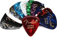 Fender© 351 Medley Celluloid Picks - Extra Heavy - 12 Pack