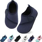 JOINFREE Baby Water Shoes Baby Boy Beach Shoes Quick Dry Baby Girl Aqua Socks for Swim Pool Darkblue 2 Infant