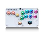 MFTAOTLK All-Button Arcade Leverless Street Fight Mini Controller MF12 : 12Keys for PC/PS3/PS4/Switch/Steam Game Keyboard- Low-Profile Optical Switches - DIY RGB & Turbo Functions– Support Hot Swap & SOCD