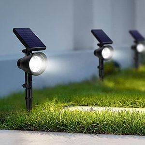 InnoGear Solar Lights for Outside, Solar Spot Lights Outdoor Waterproof Solar Spotlight Security Landscape Lighting Adjustable Auto On/Off for Patio Deck Yard Garden Driveway, Pack of 4