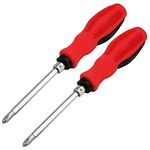 SCEPTRE Reversible Screwdriver with Flat & Phillips Head Style for Repair of Home & Industrial Appliances Useful for Electrical & Electrical Device Maintenance (2 Pcs)