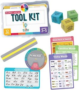 Carson Dellosa Be Clever Wherever Reading & Writing Tool Kit, Grades 3-5 Reading/Writing Manipulatives, Reference Charts, EZ-Spin Wheel, Reading Ruler, Retelling Dice, Reference Sticker (12 pc)