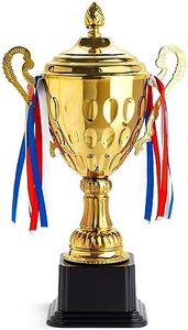 Juvale Large Gold Trophy Cup – 16.3" 1st Place Championship Award for Football, Soccer, Fantasy Sports Competition