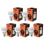 GM GLO - 7 Watt LED Bulb - B22 100 Lumens Per Watt - 6500K White - Cool Day Light (Pack of 5)