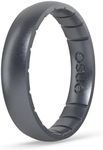 Enso Rings Thin Elements Silicone Ring – Stackable Wedding Engagement Band – 4.3mm Wide, 1.75mm Thick (Gunmetal-Colored, Size 9)