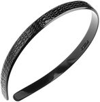 France Luxe 1/2" Ultracomfort Headband - Embossed Croc Black