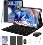 2026 upgrated 12 inch Tablet, Android 16 Tablet with Keyboard, 2K UHD Display for High-Res Gaming/Art/Productivity,with Wideline, 24GB+256GB+2TB, 5G WiFi/Octa-Core/10000mAh/GMS/GPS-4-year Warranty