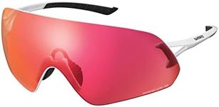 Shimano Aerolite P Sunglasses Metallic White w/Red Ridescape Road Lens