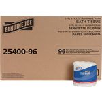 Genuine Joe GJO2540096 2-Ply Standard Bath Tissue Rolls, 400 Sheets per Roll, 4" x 3.15", White (Pack of 96)