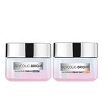 L Oréal Paris Glycolic Bright Day Cream With Spf17, 15 Ml + Glycolic Bright Glowing Night Cream, 15 Ml, Regime Pack Of 2