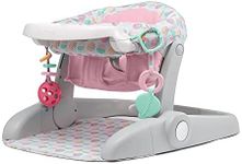 Summer Infant Learn-to-Sit Stages 3-Position Floor Seat, Sweet-and-Sour Pink – Sit Baby Up to See The World – Activity Seat is Adjustable – Includes Toys and Tray