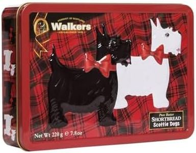 Walker's Shortbread Scottie Dog Shaped Cookies, All-Butter Shortbread Cookies, 7.8 Oz Gift Tin