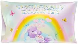 Franco Care Bears Classic Retro Beauty Silky Satin Standard Pillowcase Cover 20x30 for Hair and Skin, (Official Licensed Product) by Collectibles