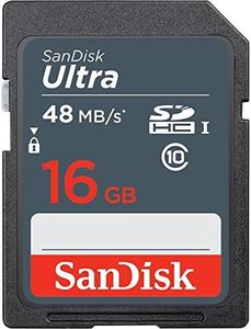 SanDisk Ultra 16GB SDHC Class 10 UHS-1 Memory Card - Speed up to 48 MB/s