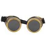 Alomejor Steampunk Goggles Steampunk Goggles Sunglasses Welding Punk Classic Glasses Cosplay Eyeglasses for Party Prop Decor(LOVE type-bronze)