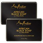 SheaMoisture Shea Moisture African Black Soap Bar 3.5 Oz Pack of 2