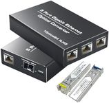 NEWCARE 5 Port Gigabit Ethernet Optical Converter, 2PCS 1.25G SFP LC Fiber Gigabit Single-Mode Fiber Ethernet Media Converter, 10/100/1000Base-TX to 1000Base-SX, 1310nm, SMF, Transmit up to 20KM