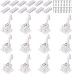 12 Pack Cabinet Locks Child Safety Latches - Vmaisi Baby Proofing Cabinets Drawer Lock with Adhesive Easy Installation - No Drilling or Extra Screws (White)