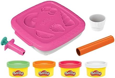 Play-Doh Create ‘n Go Cupcakes Playset, Set with Storage Container, Arts and Crafts Activities, Kids Toys for 3 Year Olds and Up