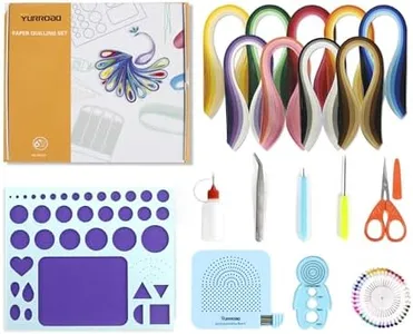 YURROAD 5MM Paper Quilling Kit Quilling Paper and Tools Set with Quilling Slotted Pen Quilling Template Board Quilling Comb Quilling Curling Coach