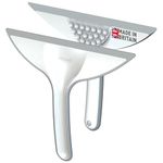 Inhouse Stick+Store Bathroom Squeegee - Made in Britain - Streak-Free Shower Squeegee for Shower Screens, Mirror & Window Cleaning - Flexible Blade - Patented Integral Suction Storage - 1PC